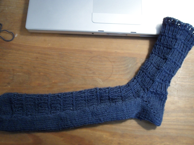 the first sock--absurdly long!